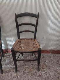 Coppia di sedie siciliane artigianali anni 40/50 
