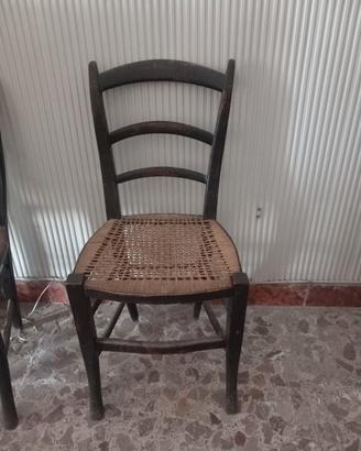Coppia di sedie siciliane artigianali anni 40/50 