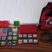 Nintendo DS Lite Rosso caricatore custodie giochi