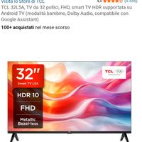 TV TCL 32 pollici FHD