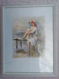 quadretto con cornice in legno 