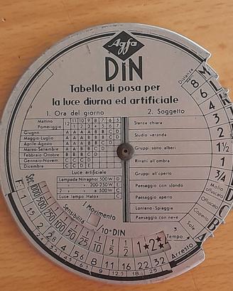 Calcolatore di Posa Agfa Din vintage
