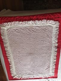 Copertina da culla, con frangia vintage