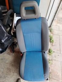 sedili panda 169 lato guida grigio e azzurro 