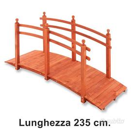 Ponticello in legno per esterno ponte da giardino