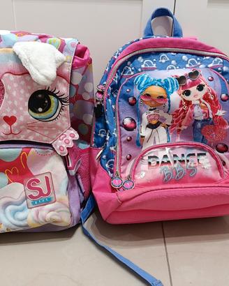 Zaini scuola da bambina set due pezzi SJ e LOL