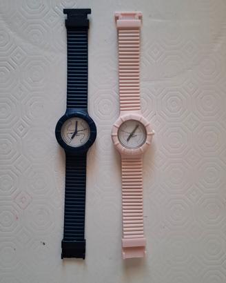 orologi hip hop rosa e azzurro 