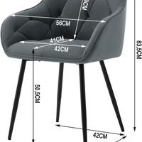 Sedia tavolo da pranzo in velluto