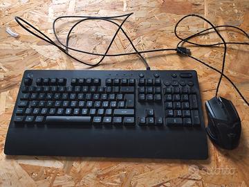 Tastiera Logitech G213 e Mouse GXT trust 784