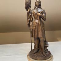 Statua Jeanne d'Arc - Bronzo Scuola Francese