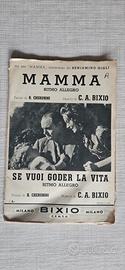 vecchio spartito Musicale - Vintage - Mamma