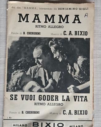 vecchio spartito Musicale - Vintage - Mamma