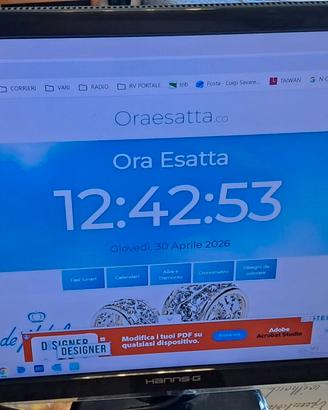 MONITOR HANNS-G HL251DPB USATO MA FUNZIONANTE