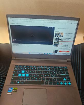 Laptop msi cyborg gaming 16 gb ram 6 gb scheda vid