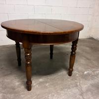 TAVOLO ROTONDO ALLUNGABILE FINE 1800 IN CILIEGIO