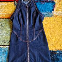 Abito corto, denim jeans, Bikkembergs, blu, Tg.M