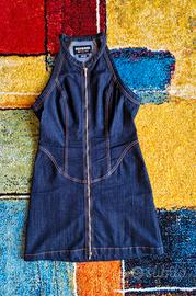 Abito corto, denim jeans, Bikkembergs, blu, Tg.M