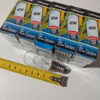 10 Lampadine Tubolari E14 40W 