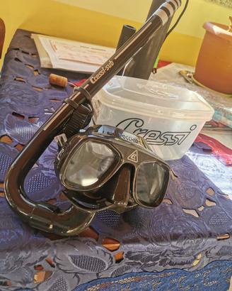 maschera cresy sub super occhio, pinne, boa e cord