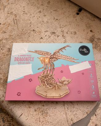 Puzzle di legno  - 3d wooden puzzle DRAGONFLY