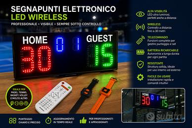 Segnapunti elettronico a LED PADEL Tennis