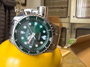 Citizen Promaster titanio quadrante verde