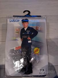 abito carnevale poliziotto 7-9 anni