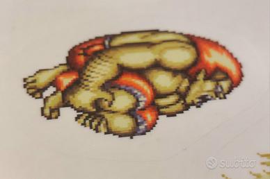 Sticker Blanka Street Fighter II Pixel Art
