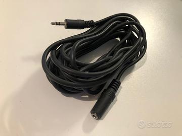 JACK Audio cavo AUX Prolunga 5 Metri NUOVO