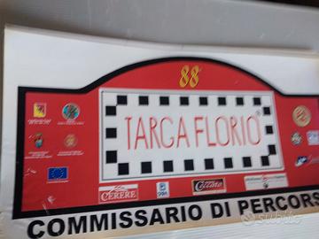 placca rally adesiva cm. 21x42 88 targa florio