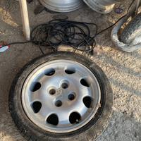3 cerchi originali peugeot 205 1900 gti + 20 perni
