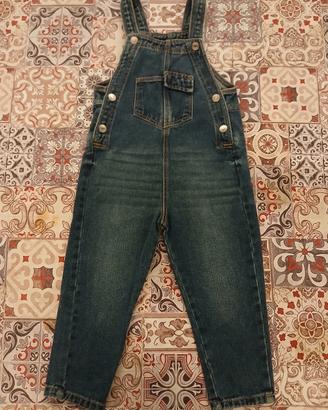 Salopette di Jeans bimbo  100% denim  tg 98cm