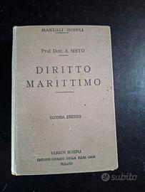 Agostino Sisto"Diritto marittimo"Hoepli 1920
