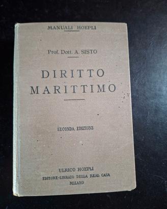 Agostino Sisto"Diritto marittimo"Hoepli 1920