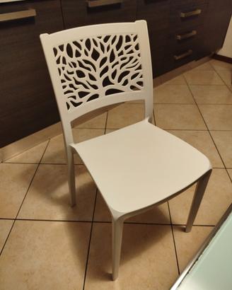 N. 6 Sedie polipropilene bianche