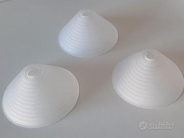 N.3 COPPE IN VETRO PER LAMPADARI