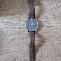 Orologio Lacoste blu  quarzo pelle marrone 