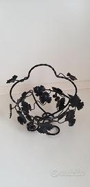 Cestino in ferro battuto anni '50