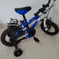Bicicletta con rotelle e ruote da 16 pollici