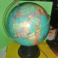 Mappamondo luminoso vintage De Agostini , 1964