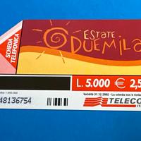 ESTATE DUEMILA VACANZE VIAGGI - TESSERA SCHEDA TEL