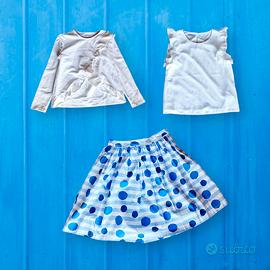 Completo top + gonna + golfino