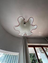 Lampadario fazzoletto in vetro di murano