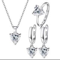 SET GIOIELLI CUORE IN ARGENTO 925 CON COFANETTO 