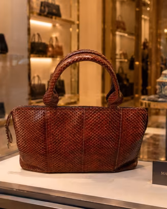 Borsa in pelle di pitone