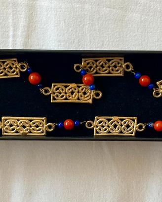 Collier donna Dario Collalti bronzo coralli lapis