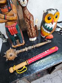 oggetti stile etnico legno artigianale