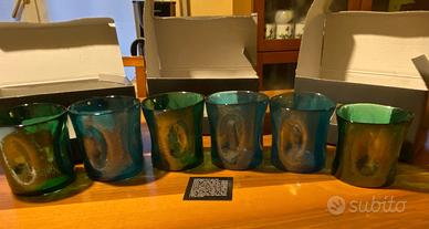 Set di 6 bicchieri in vetro di Murano