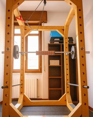 Rack in legno autoportante