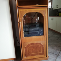 Porta TV hi fi giradischi in noce